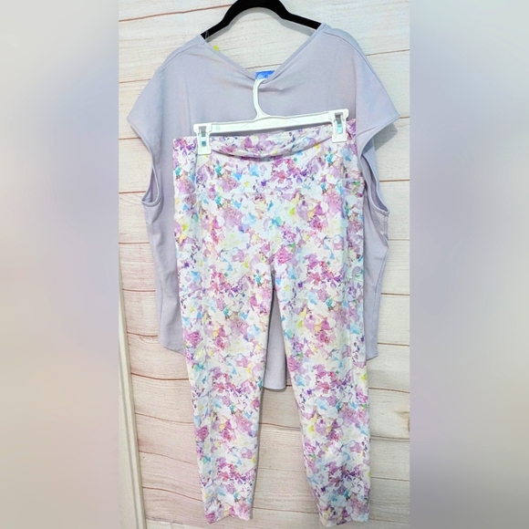 Rbx Super Soft Leggings & All In Motion Cap Sleeve Shirt Bundle - Picture 1 of 16
